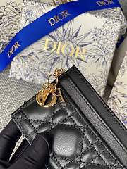 Dior Lambskin Card Holder Black Size 10.5 x 7.5 x 1 cm - 4