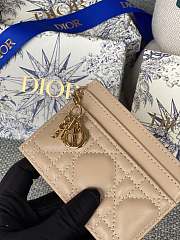 Dior Lambskin Card Holder Beige Size 10.5 x 7.5 x 1 cm - 4