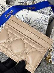 Dior Lambskin Card Holder Beige Size 10.5 x 7.5 x 1 cm - 2
