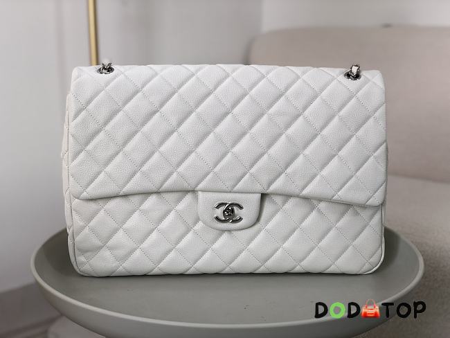 Chanel A4661 Silver Hardware Flap Bag Large Size 40 x 11 x 16 cm - 1