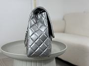 Chanel A4661 Silver Hardware Flap Bag Large Silver Size 40 x 11 x 16 cm - 6