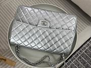 Chanel A4661 Silver Hardware Flap Bag Large Silver Size 40 x 11 x 16 cm - 3