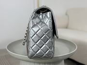 Chanel A4661 Gold Hardware Flap Bag Large Silver Size 40 x 11 x 16 cm - 6