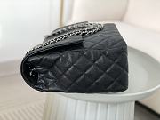 Chanel A4661 Silver Hardware Flap Bag Large Black Size 40 x 11 x 16 cm - 6