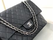 Chanel A4661 Silver Hardware Flap Bag Large Black Size 40 x 11 x 16 cm - 2