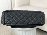 Chanel A4661 Silver Hardware Flap Bag Large Black Size 40 x 11 x 16 cm - 3