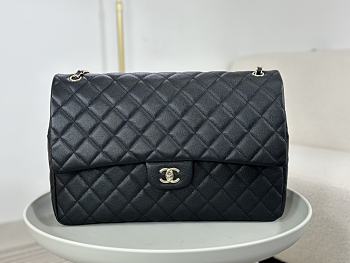 Chanel A4661 Gold Hardware Flap Bag Large Black Size 40 x 11 x 16 cm