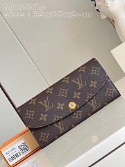 Louis Vuitton LV Emilie Wallet Monogram Canvas M82919 Size 19 x 10 x 2 cm - 1