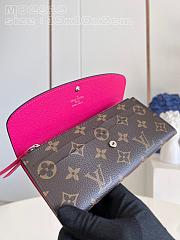 Louis Vuitton LV Emilie Wallet Monogram Canvas Pink M82919 Size 19 x 10 x 2 cm - 3