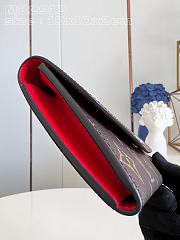 Louis Vuitton LV Emilie Wallet Monogram Canvas Red M82919 Size 19 x 10 x 2 cm - 6