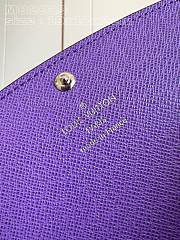 Louis Vuitton LV Emilie Wallet Monogram Canvas Purple M82919 Size 19 x 10 x 2 cm - 3