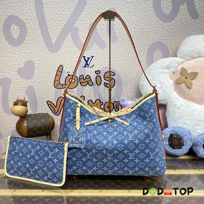 Louis Vuitton LV CarryAll MM Monogram Denim M46855 Size 39 x 30 x 15 cm - 1