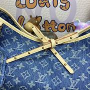 Louis Vuitton LV CarryAll MM Monogram Denim M46855 Size 39 x 30 x 15 cm - 4