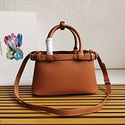 Prada Medium Leather Handbag With Belt Brown Size 28 x 18 x 10.5 cm - 6