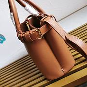 Prada Medium Leather Handbag With Belt Brown Size 28 x 18 x 10.5 cm - 5