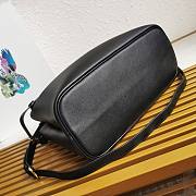 Prada Medium Leather Handbag With Belt Black Size 28 x 18 x 10.5 cm - 5