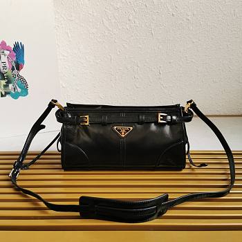 Prada Black Small Leather Shoulder Bag 01 Size 26 x 14 x 12 cm