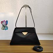Prada Medium Leather Shoulder Bag Black Size 34 x 19 x 8 cm - 1