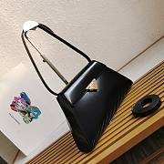 Prada Medium Leather Shoulder Bag Black Size 34 x 19 x 8 cm - 5