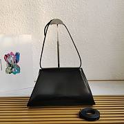 Prada Medium Leather Shoulder Bag Black Size 34 x 19 x 8 cm - 2