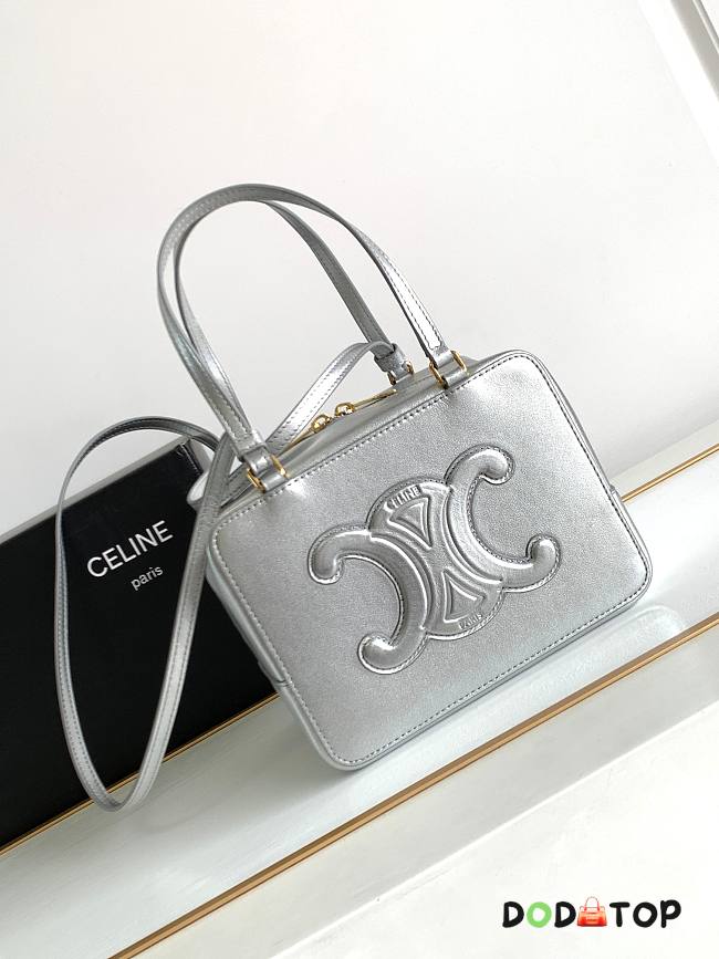 Celine Folded Cube Bag In Silver Size 20 x 15 x 13 cm - 1