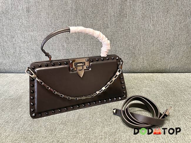 Valentino Garavani Rockstud Strapped Top Handle Bag Black Size 28 x 14 x 8 cm - 1