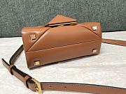 Valentino Garavani One Stud Leather Bag Brown Size 20 x 13 x 8.5 cm - 4