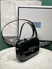 Prada Patent Leather Shoulder Bag Black Size 20.5 x 10.5 x 4 cm - 3