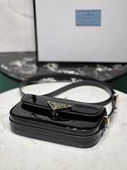 Prada Patent Leather Shoulder Bag Black Size 20.5 x 10.5 x 4 cm - 6