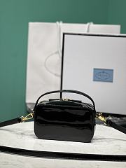 Prada Patent Leather Top-Handle Bag Black Size 17.5 x 10.5 x 4.5 cm - 6