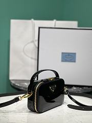 Prada Patent Leather Top-Handle Bag Black Size 17.5 x 10.5 x 4.5 cm - 4
