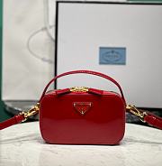 Prada Patent Leather Top-Handle Bag Red Size 17.5 x 10.5 x 4.5 cm - 1