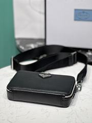 Prada Brique Saffiano Leather Bag Black Size 19 x 11.5 x 3.5 cm - 6