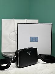 Prada Brique Saffiano Leather Bag Black Size 19 x 11.5 x 3.5 cm - 5