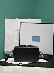 Prada Brique Saffiano Leather Bag Black Size 19 x 11.5 x 3.5 cm - 3