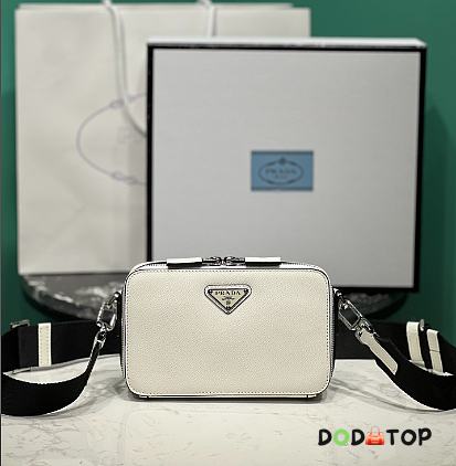 Prada Brique Saffiano Leather Bag White Size 19 x 11.5 x 3.5 cm - 1