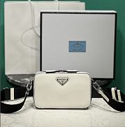 Prada Brique Saffiano Leather Bag White Size 19 x 11.5 x 3.5 cm - 1