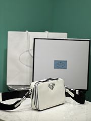 Prada Brique Saffiano Leather Bag White Size 19 x 11.5 x 3.5 cm - 5