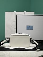 Prada Brique Saffiano Leather Bag White Size 19 x 11.5 x 3.5 cm - 4