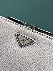 Prada Brique Saffiano Leather Bag White Size 19 x 11.5 x 3.5 cm - 3