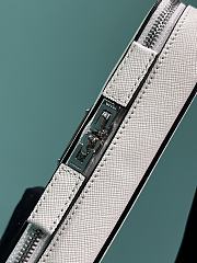 Prada Brique Saffiano Leather Bag White Size 19 x 11.5 x 3.5 cm - 2