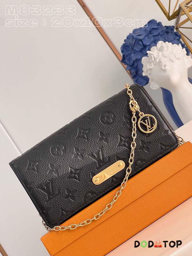 Louis Vuitton LV Wallet On Chain Lily M83233 Black Size 20.5 x 10 x 3.5 cm - 1