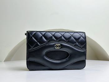 Chanel 31 Leather Crossbody Bag Black Size 19 cm
