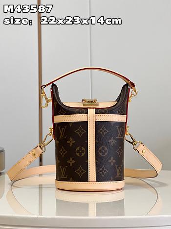 Louis Vuitton LV Monogram Duffle Bucket Bag M43587 Size 22 x 23 x 14 cm