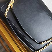 Prada Large Leather Shoulder Bag Black 1BD368 Size 23 x 38 x 11.5 cm - 4