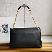 Prada Large Leather Shoulder Bag Black 1BD368 Size 23 x 38 x 11.5 cm - 3