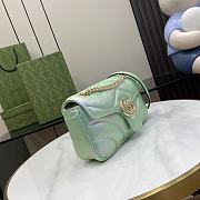 Gucci Marmont Rainbow Medium Shoulder Bag Green Size 15 x 26 x 7 cm - 6