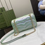 Gucci Marmont Rainbow Medium Shoulder Bag Green Size 15 x 26 x 7 cm - 5