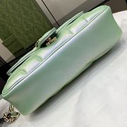 Gucci Marmont Rainbow Medium Shoulder Bag Green Size 15 x 26 x 7 cm - 4