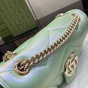 Gucci Marmont Rainbow Medium Shoulder Bag Green Size 15 x 26 x 7 cm - 3